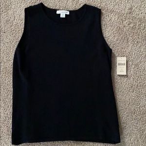 Coldwater Creek black knit shell NWT